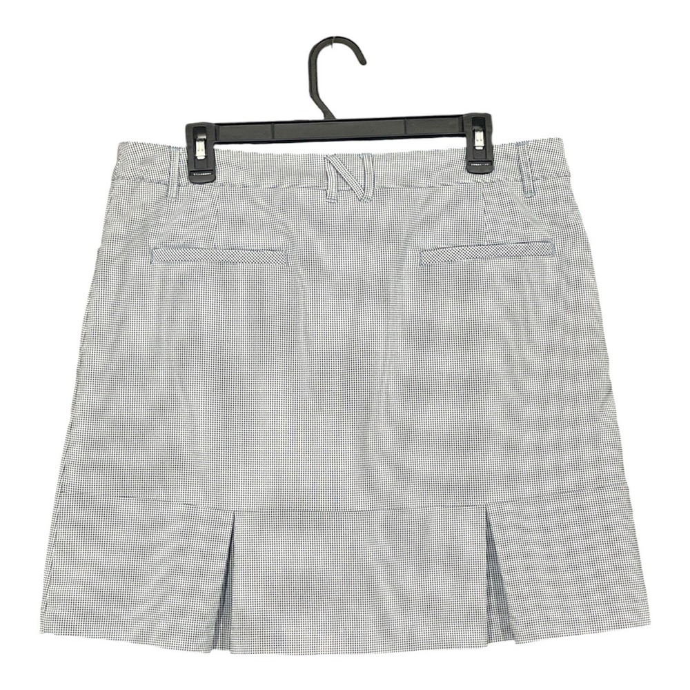 N'vo Golf Skort Womens 10 Blue Gingham Pleated Performance Skirt Stretch - Picture 2 of 8